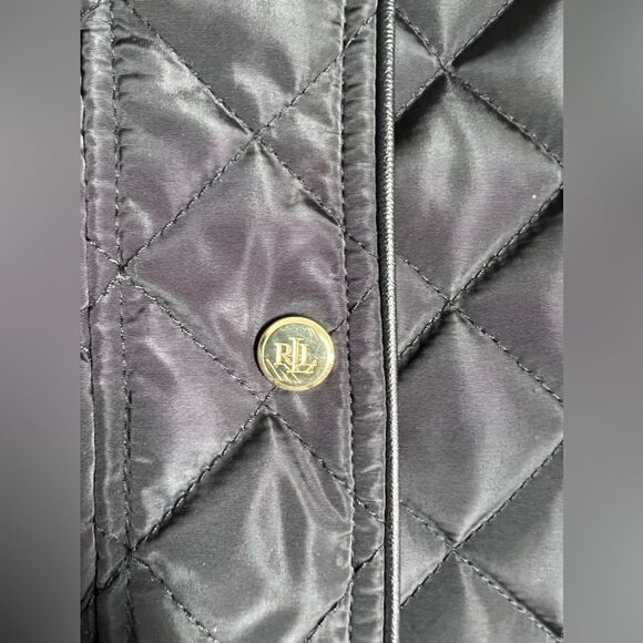 Ralph Lauren Quilted Mockneck Jacket Size M Black - Picture 5 of 12